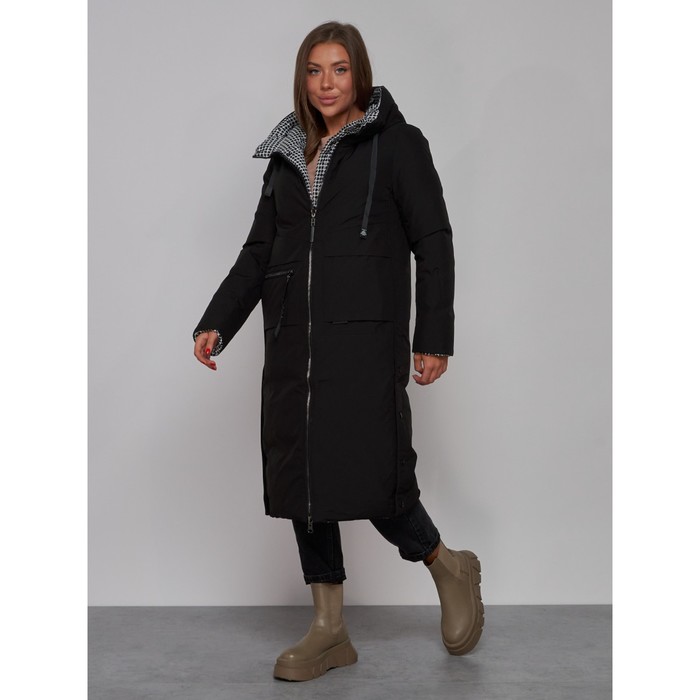 фото Пальто утепленное двухстороннее женское, размер 46, цвет чёрный mtforce