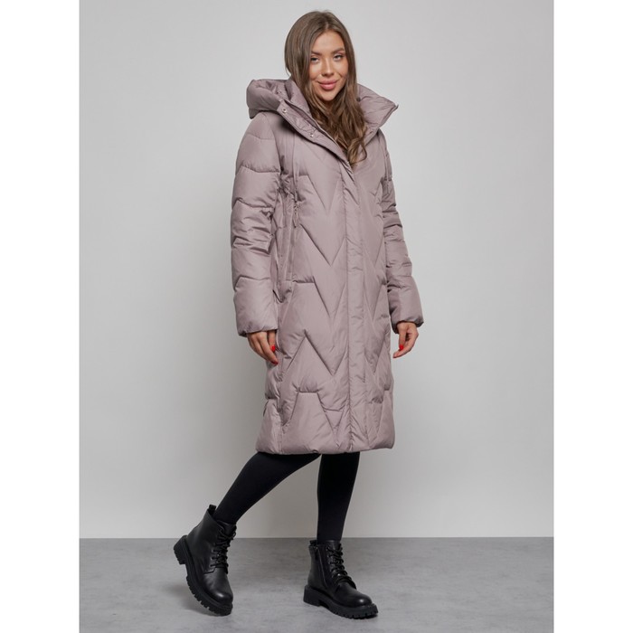 фото Пальто утепленное зимнее женское, размер 46, цвет коричневый mtforce