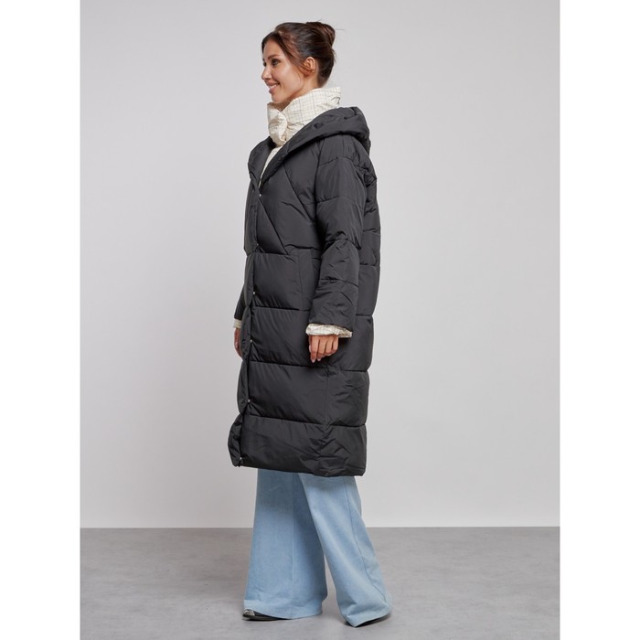 фото Пальто утепленное зимнее женское, размер 46, цвет чёрный mtforce