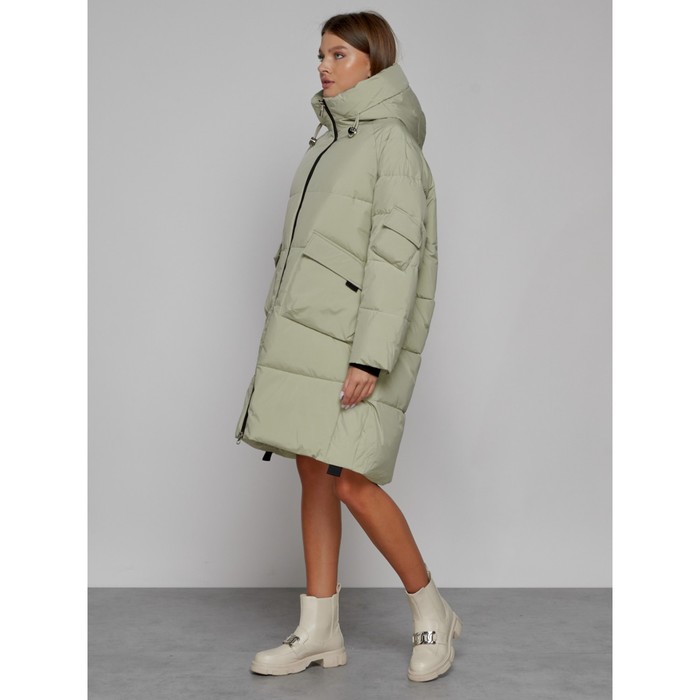 фото Пальто утепленное зимнее женское, размер 42, цвет светло-зелёный mtforce