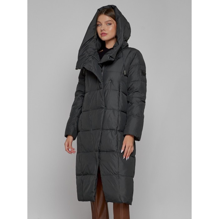 фото Пальто утепленное зимнее женское, размер 42, цвет тёмно-серый mtforce