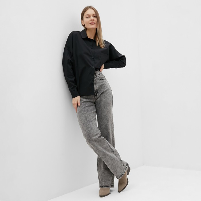 фото Джинсы женские, цвет серый, размер 25 (40/42)