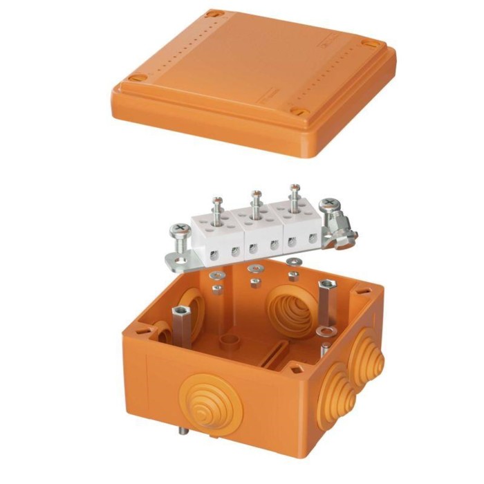 Коробка ответвительная FS 100х100х50мм 5р 450В 10А 6кв.мм с каб. вводами и клеммн. IP55 пластик. DKC FSB11506
Коробка ответвительная FS 100х100х50мм 5р 450В 10А 6кв.мм с каб. вводами и клеммн. IP55 пластик. DKC FSB11506