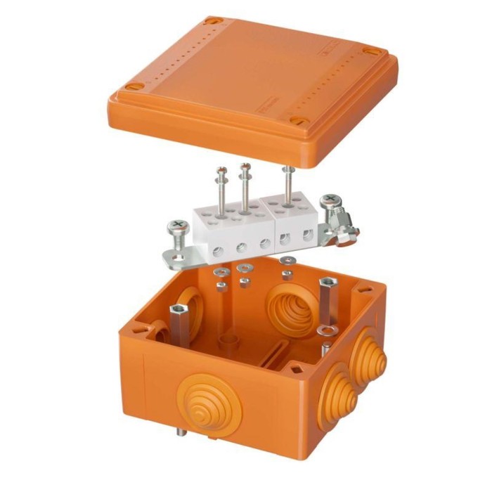 Коробка ответвительная FS 100х100х50мм 5р 450В 20А 10кв.мм с каб. вводами и клеммн. IP55 пластик. DKC FSB11510
Коробка ответвительная FS 100х100х50мм 5р 450В 20А 10кв.мм с каб. вводами и клеммн. IP55 пластик. DKC FSB11510