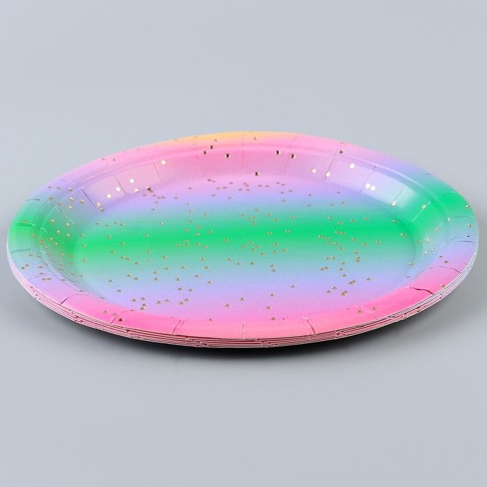 фото Тарелка бумажная «градиент», в наборе 6 шт. страна карнавалия