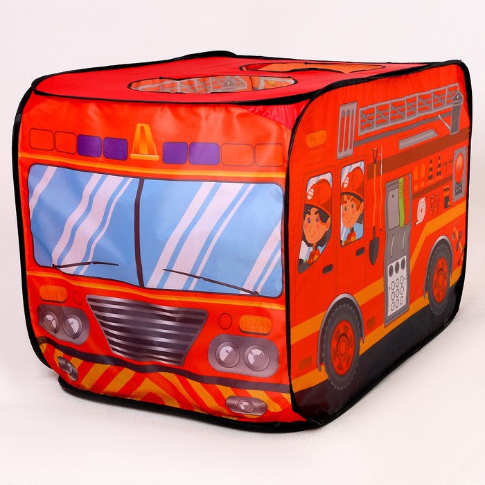 фото Детская игровая палатка «пожарная машина» 70 × 70 × 110 см