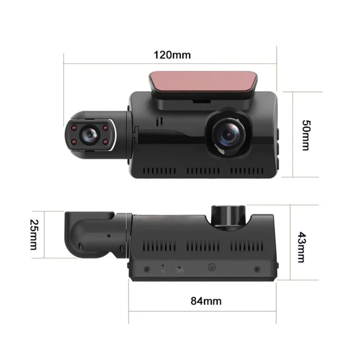 фото Видеорегистратор, 3 камеры, fhd 1080, ips 3.0, обзор 120°
