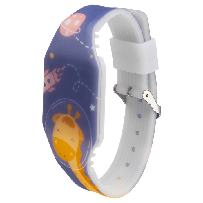 фото Часы наручные электронные, детские, "жираф", ремешок l-22.5 см
