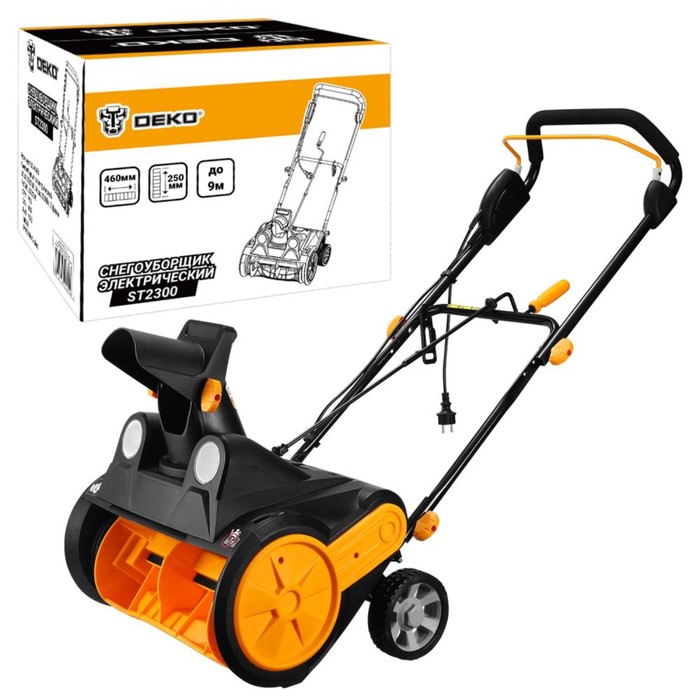 Снегоуборщик электрический DEKO ST2300, 2300 Вт, 3000 об/мин, 2 фары, ширина/высота 46/25 см
Снегоуборщик электрический DEKO ST2300, 2300 Вт, 3000 об/мин, 2 фары, ширина/высота 46/25 см