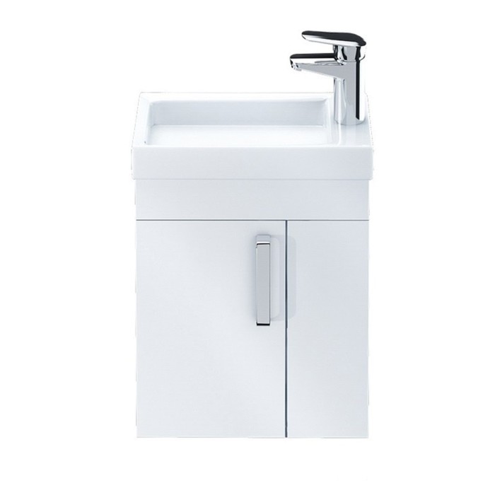 фото Тумба подвесная с раковиной iddis torr tor40wri95k, 40 см, полки справа