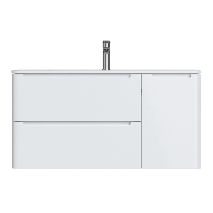 фото Тумба подвесная с раковиной iddis edifice edi10w1i95k, 100 см, белая