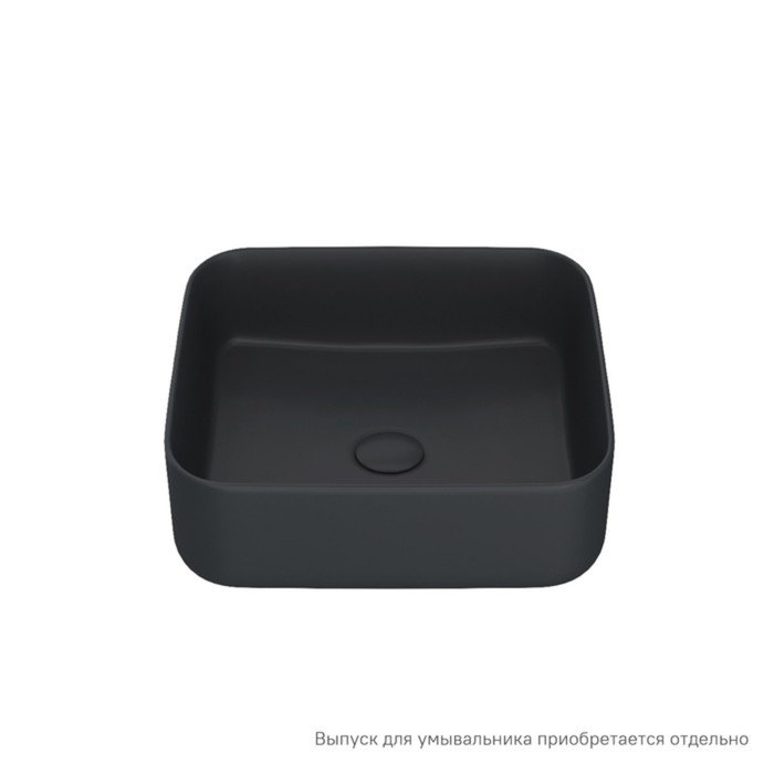 фото Раковина накладная iddis bridge bribm04i27, 390х390х130 мм, чёрный матовый