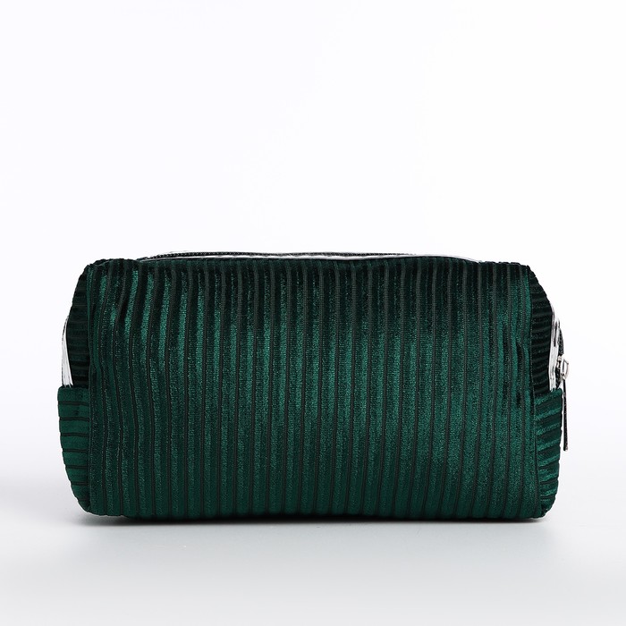 фото Косметичка на молнии, цвет зелёный