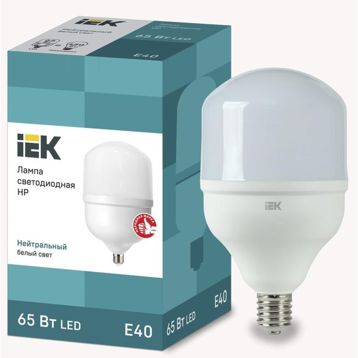 Лампа светодиодная HP 65Вт 4000К нейтр. бел. E40 230В IEK LLE-HP-65-230-40-E40
Лампа светодиодная HP 65Вт 4000К нейтр. бел. E40 230В IEK LLE-HP-65-230-40-E40