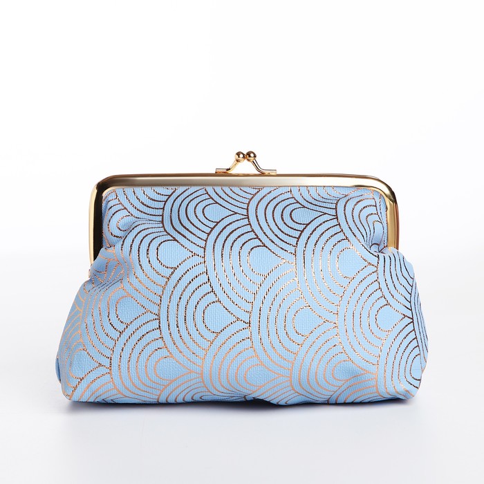 фото Косметичка на фермуаре, цвет голубой