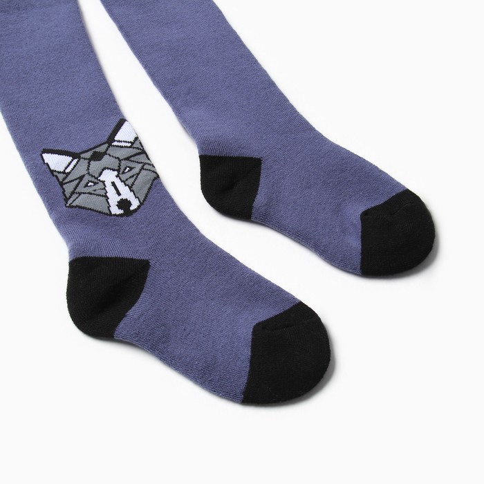 фото Колготки детские махровые, цвет джинс, рост 92-98 см носик