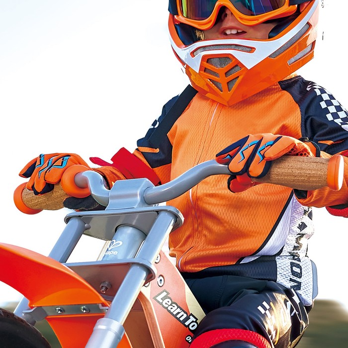 фото Перчатки спортивные детские hape, размер m, цвет оранжевый с чёрным