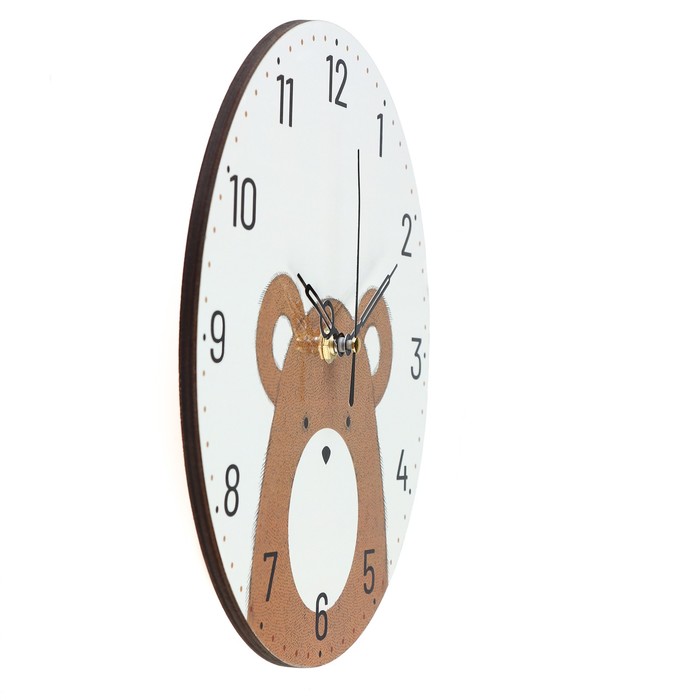 фото Часы настенные, серия: интерьер, "медведь", дискретный ход, d-23 см соломон