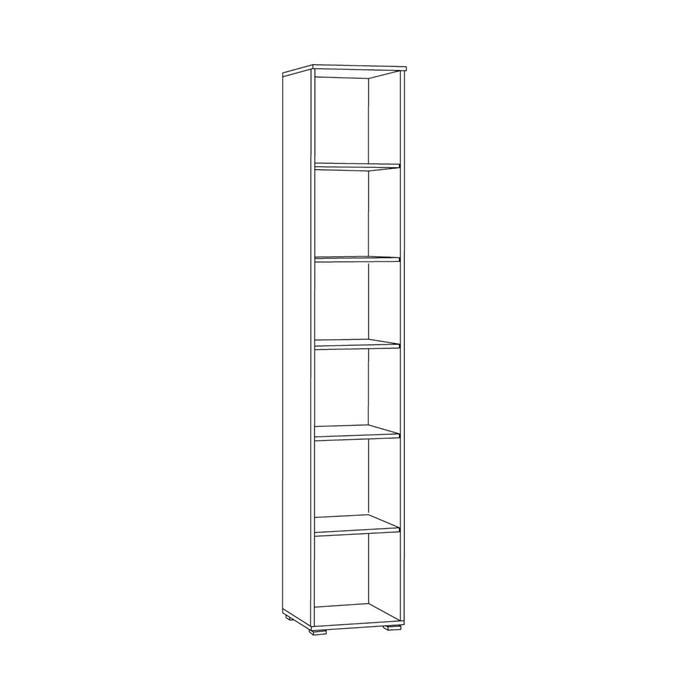 фото Пенал витрина остин 16.394.03, 400х418х2298, серый графит/дуб золотой