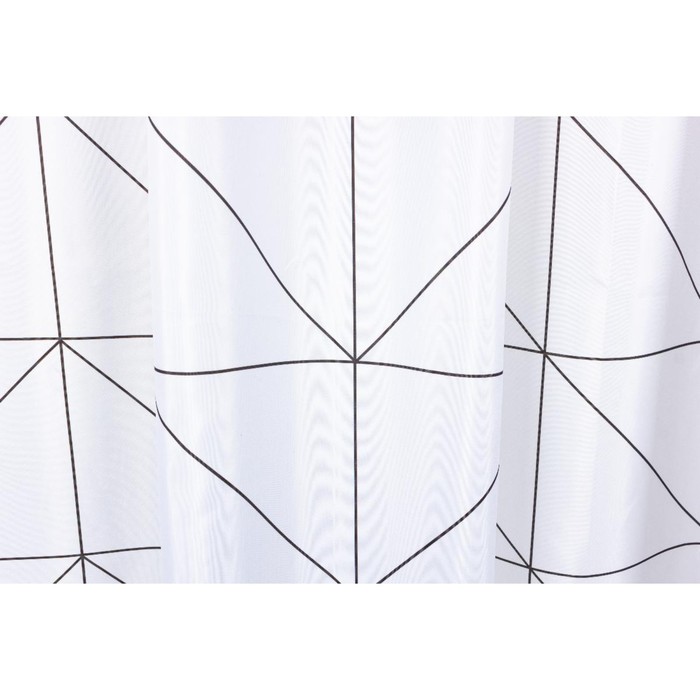 фото Штора для ванной 180х200 см, рисунок ёлочка dasch