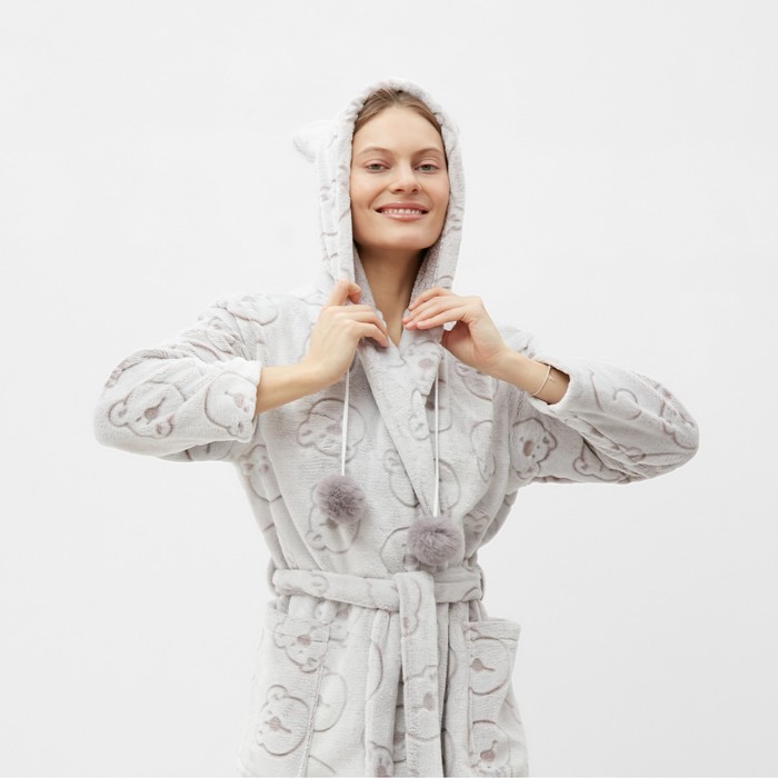 фото Халат женский "медвежонок" , цвет кофейный, размер 50 tlg