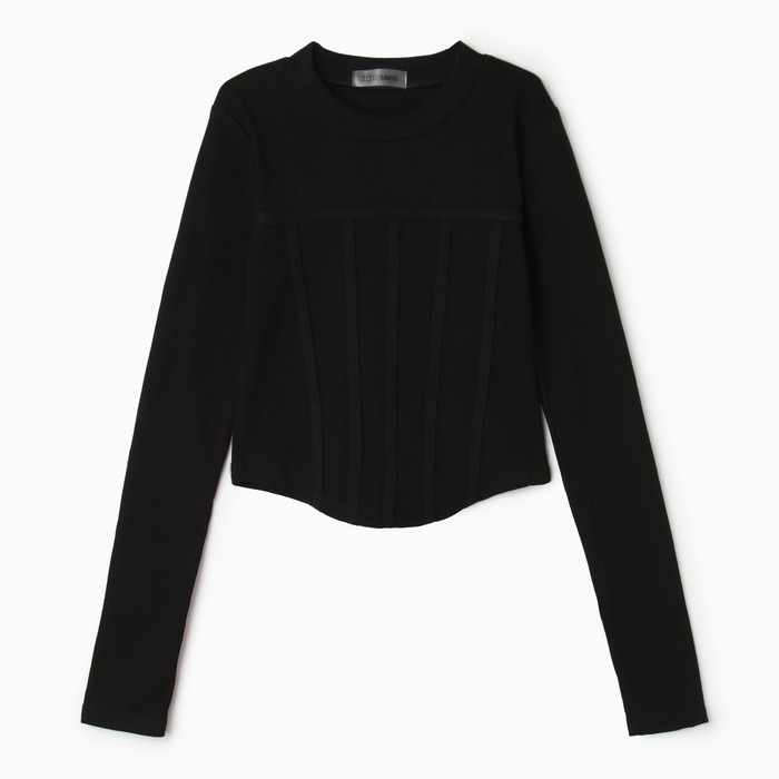 фото Лонгслив женский, цвет чёрный, размер 40-44 dommod