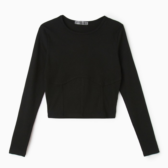 фото Лонгслив женский, цвет чёрный, размер 42-44 dommod