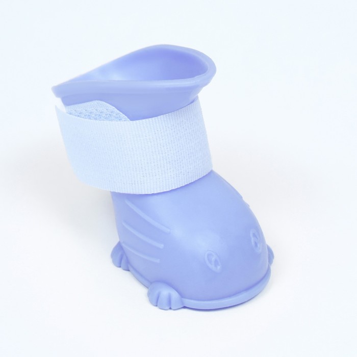 фото Ботинки для собак, резиновые, набор 4 шт, размер m , голубые