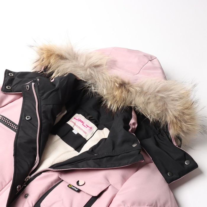 фото Куртка зимняя для девочек, цвет розовый, рост 122 см