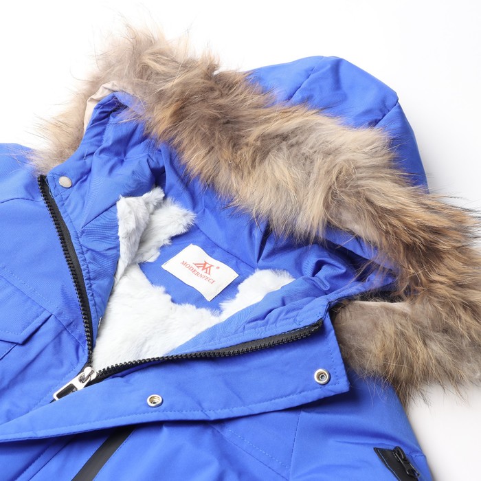 фото Куртка зимняя для мальчиков, цвет синий, рост 146-152 см