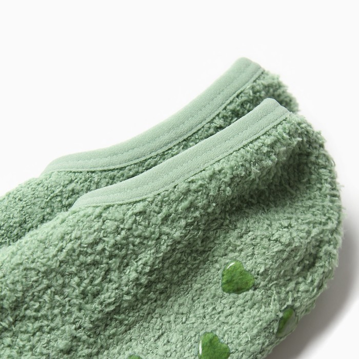 фото Носки женские укороченные с нескользящей подошвой, цвет бледно-зелёный, размер 36-39 r&s