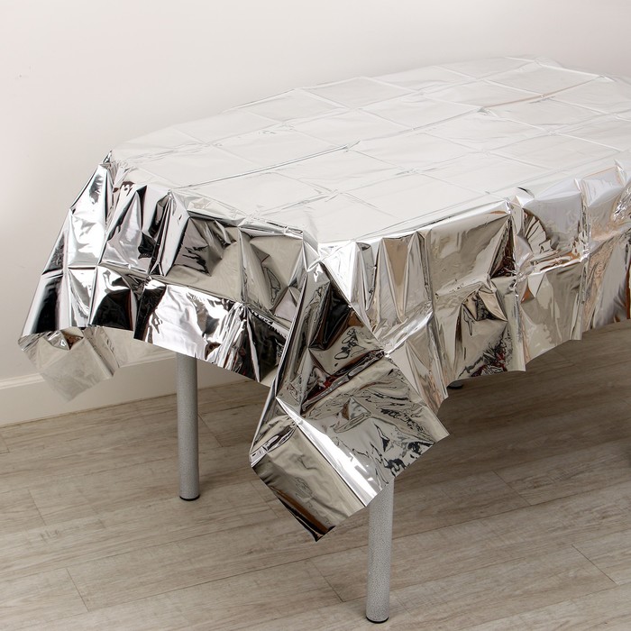 фото Скатерть, 138 × 182 см, цвет серебро страна карнавалия