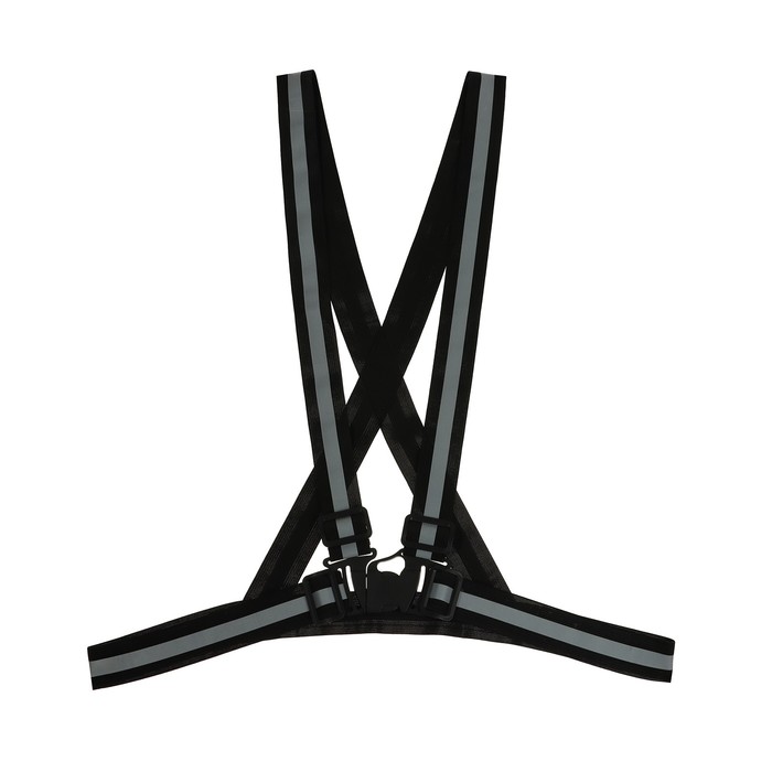 фото Жилет сигнальный, светоотражающий с регулируемым размером, черный torso