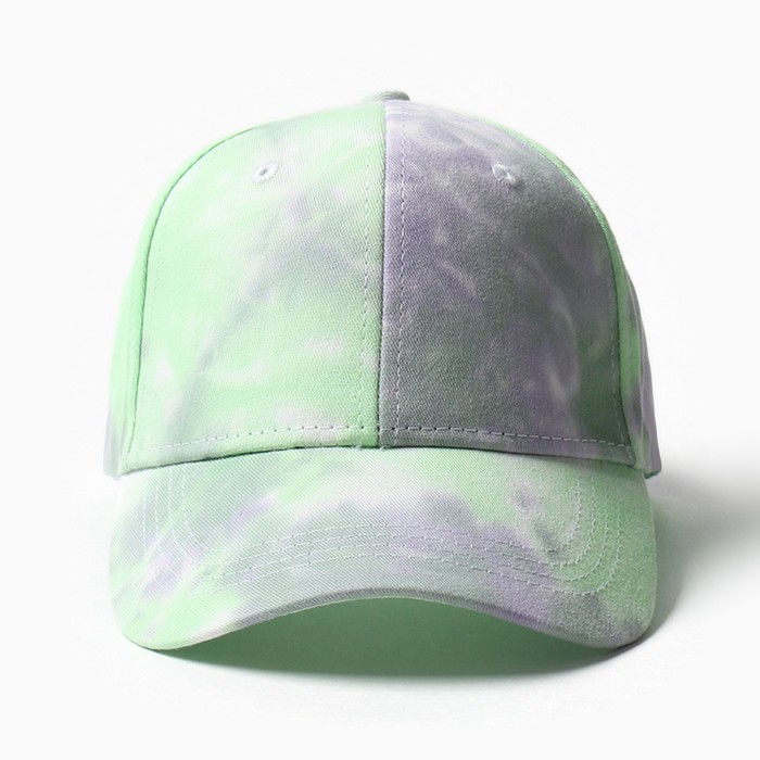 фото Кепка женская minaku "tie-dye", цвет зеленый, р-р 54-56