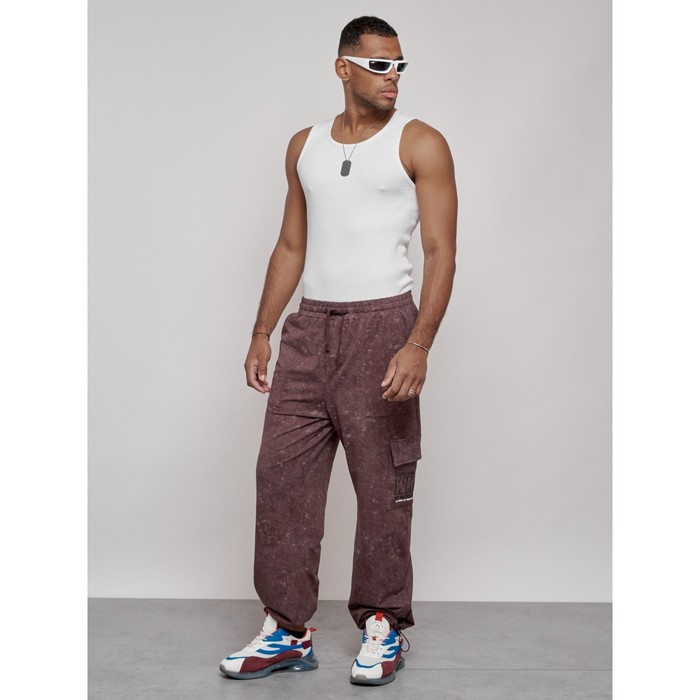 фото Брюки спортивные мужские, размер 52, цвет коричневый mtforce