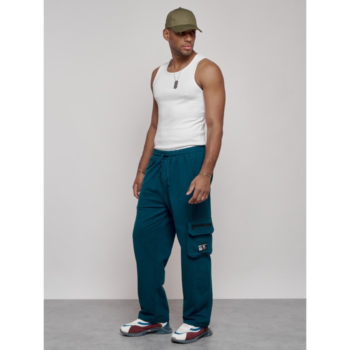 фото Брюки спортивные мужские, размер 56, цвет синий mtforce