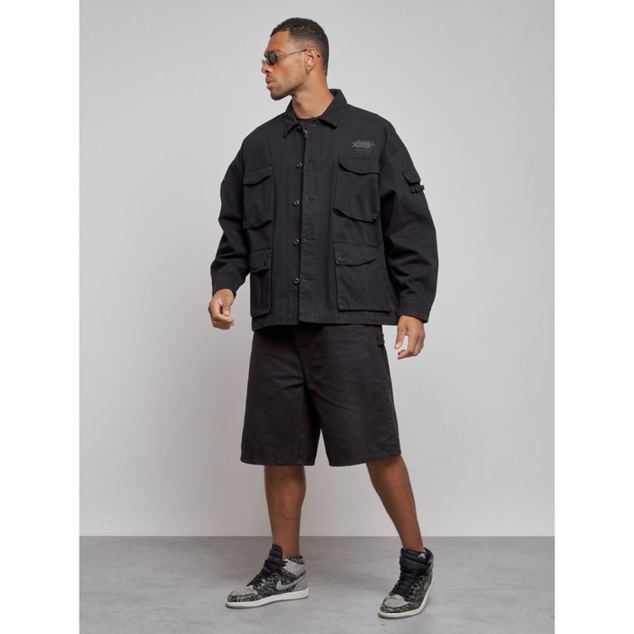 фото Куртка джинсовая мужская, размер 52, цвет чёрный mtforce