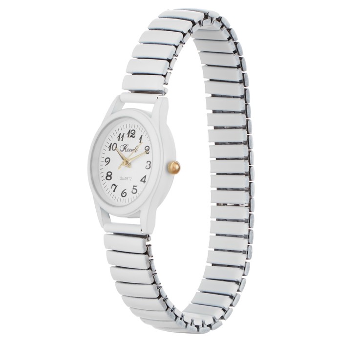 

Часы наручные женские, d-2.8 см, ремешок металл, белые