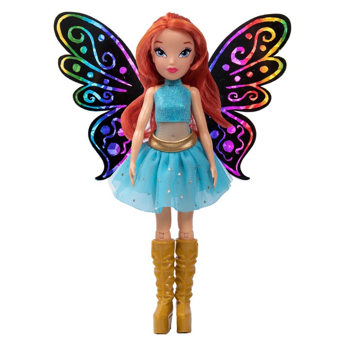 фото Шарнирная кукла winx club btw scratch art wings «блум», с крыльями для скретчинга, 24 см