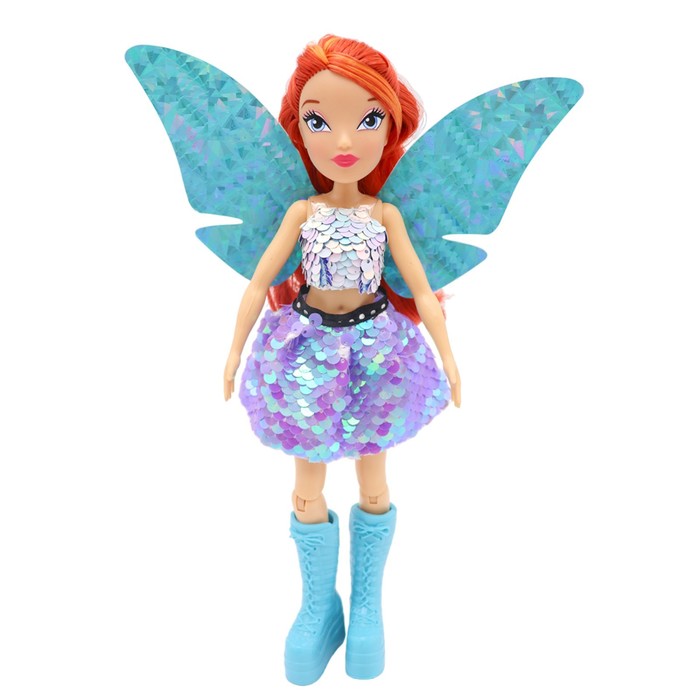фото Шарнирная кукла winx club magic reveal «блум», с крыльями, 24 см