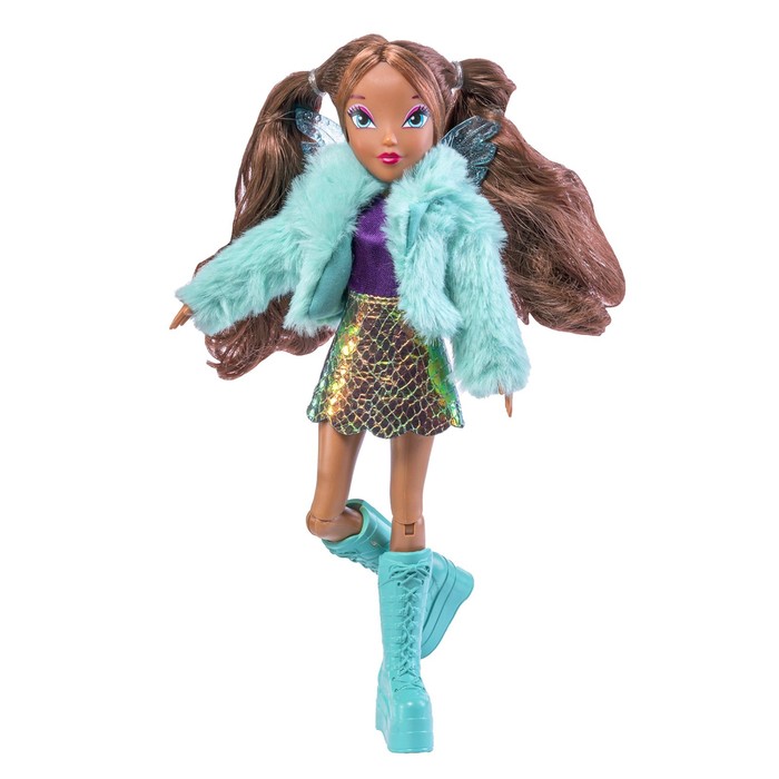 фото Шарнирная кукла winx club fashion «лейла», с крыльями и аксессуарами, 24 см