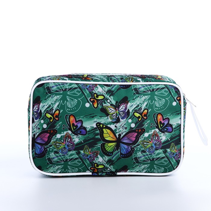 фото Косметичка на молнии, цвет зелёный