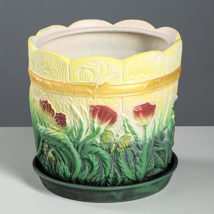 Горшок для цветов "Поляна", жёлто-зелёный, керамика, 6 л
Горшок для цветов "Поляна", жёлто-зелёный, керамика, 6 л