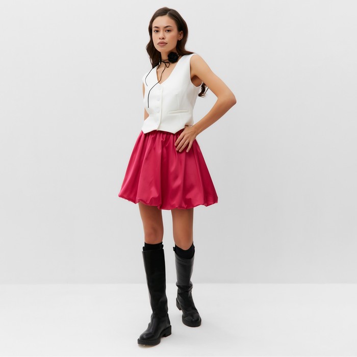 фото Юбка-баллон женская мини mist, р. l, розовый