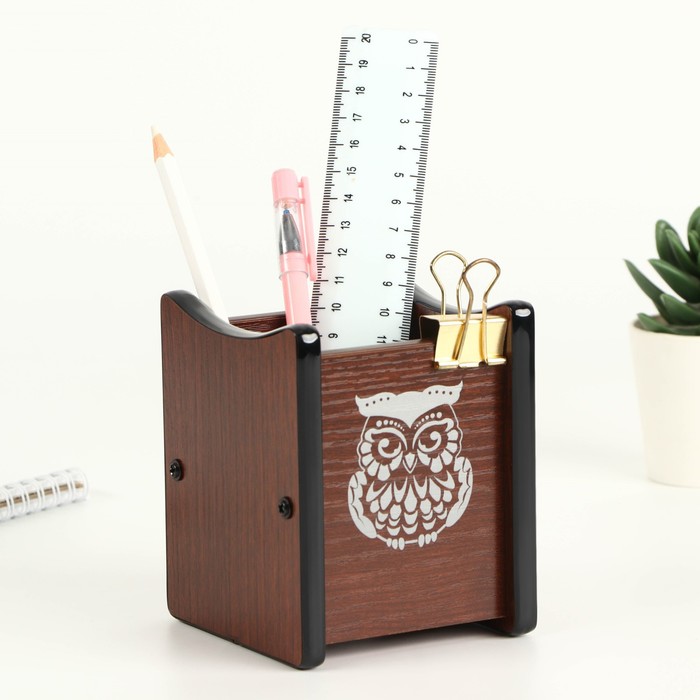 фото Органайзер для канцелярии "сова", 9 х 10.5 см