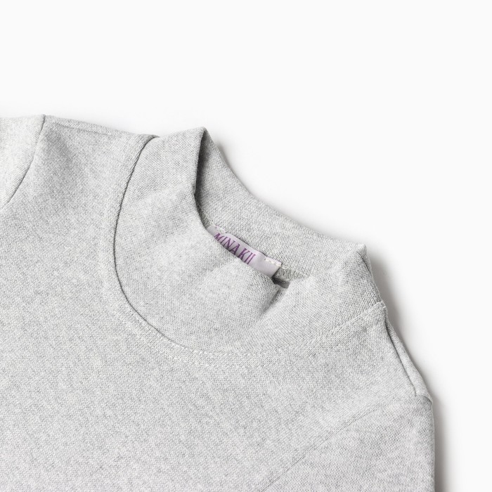 фото Термобелье для девочки (лонгслив, легинсы) цвет серый меланж, рост 140 minaku