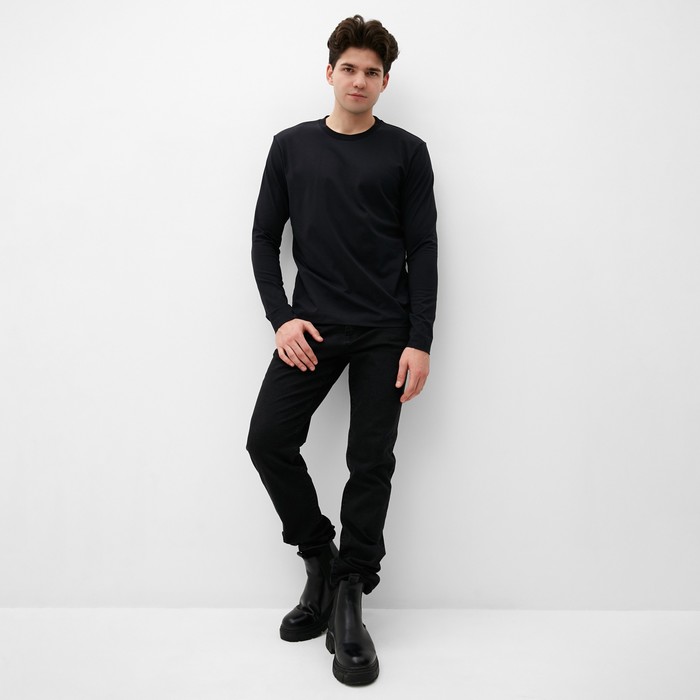 фото Лонгслив мужской mist men's casual размер 54, черный