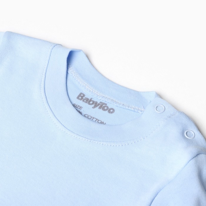 фото Лонгслив детский, цвет голубой, рост 80 см bebus