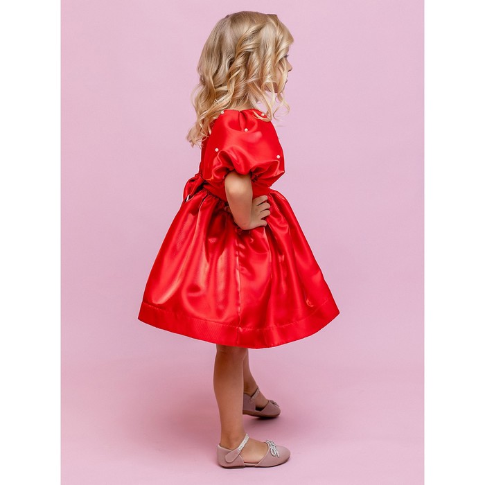 фото Платье для девочки, рост 104 см, цвет красный batik