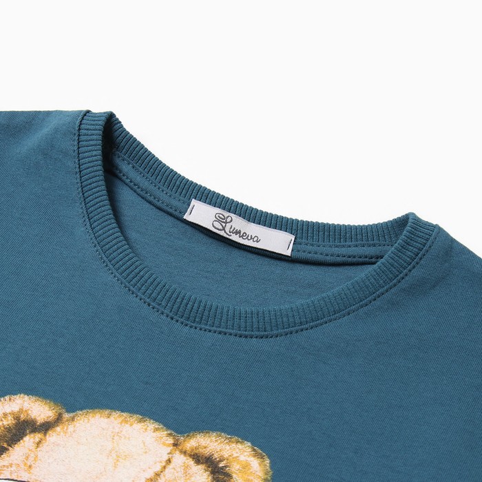 фото Лонгслив для мальчика, цвет морская волна, рост 134 см luneva